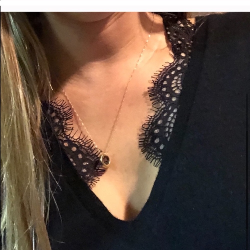 💕Victoria’s Secret scalloped lace bra top black racer back - Picture 2 of 5